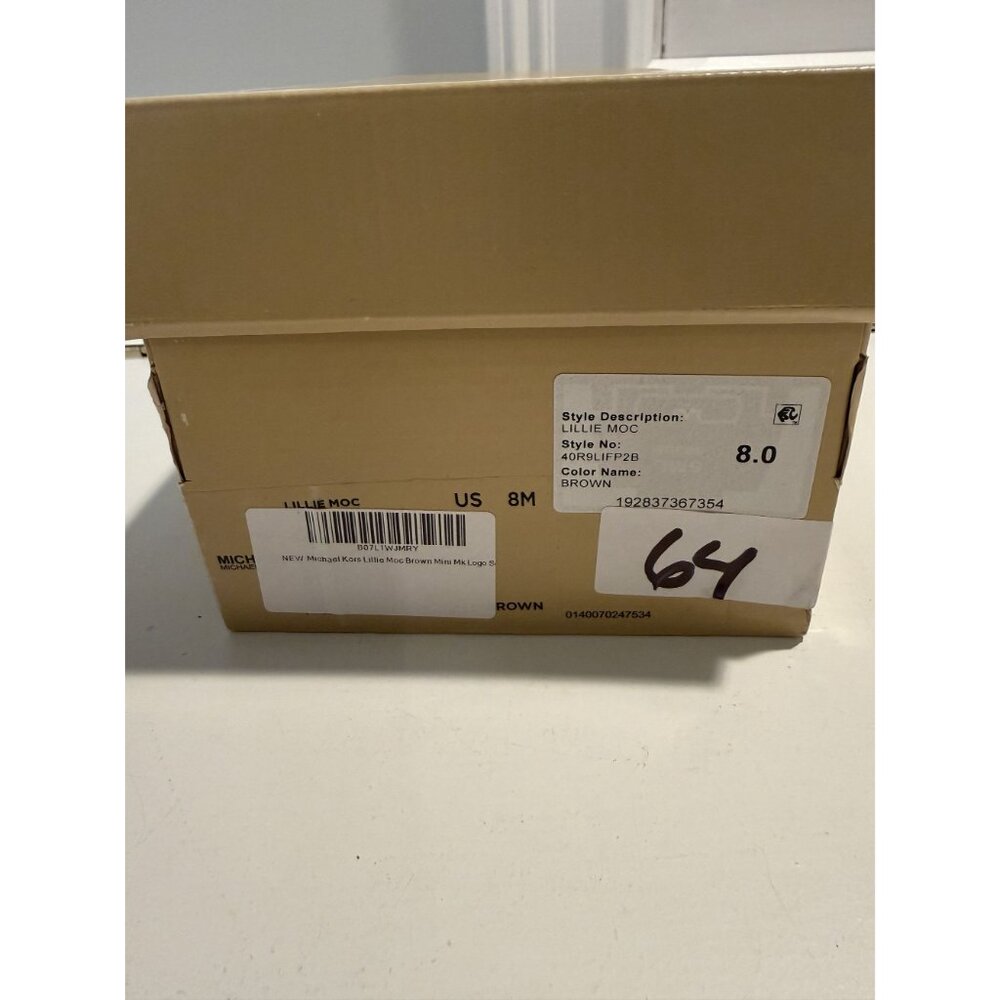 NWB Michael Kors Lillie Logo Moccasin Flats Brown Size 8 $115 [jb] - Picture 5 of 16